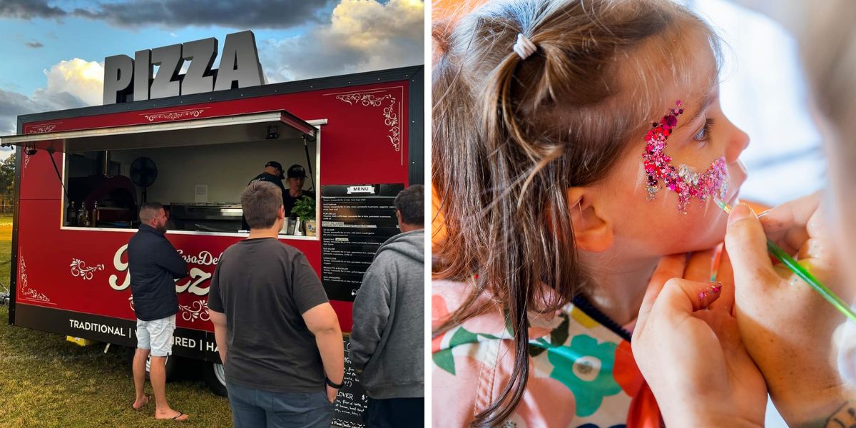 Pizza food truck and face painting